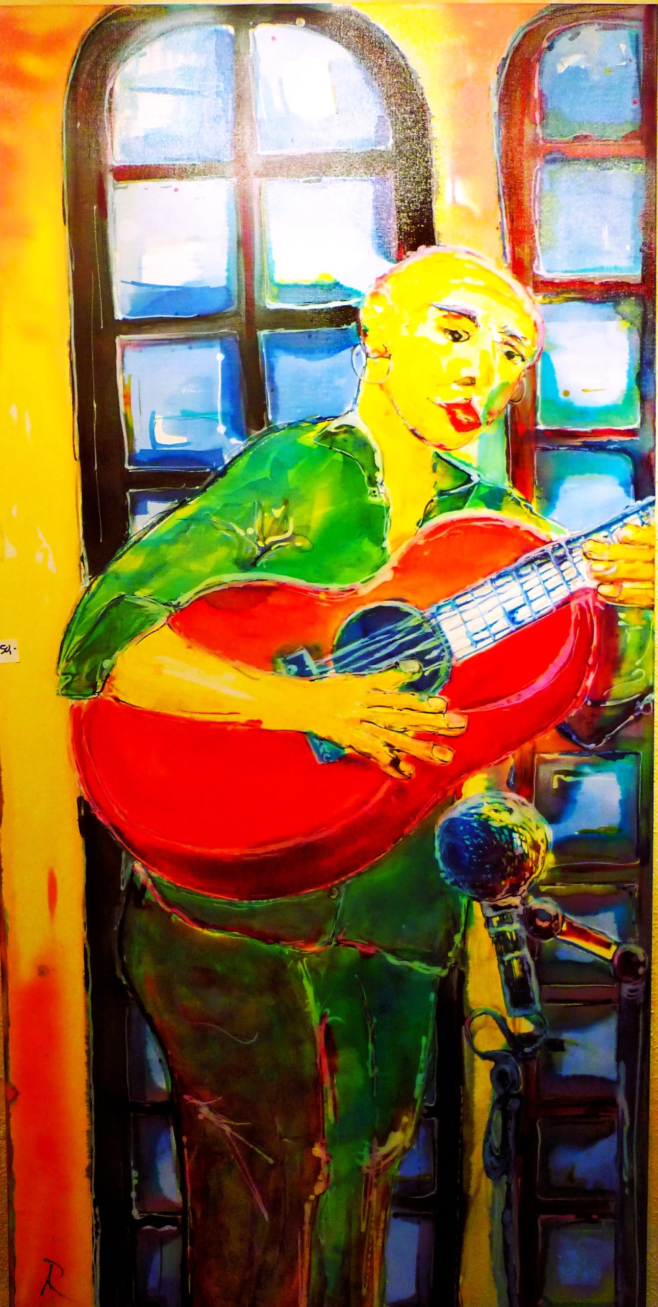 red guitar